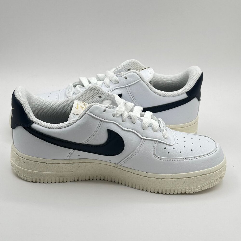 Womens Nike Air Force 1 07 NN White-Obsidian Blue-Pale Ivory FZ6768-100 Sz 6.5 - Picture 9 of 12